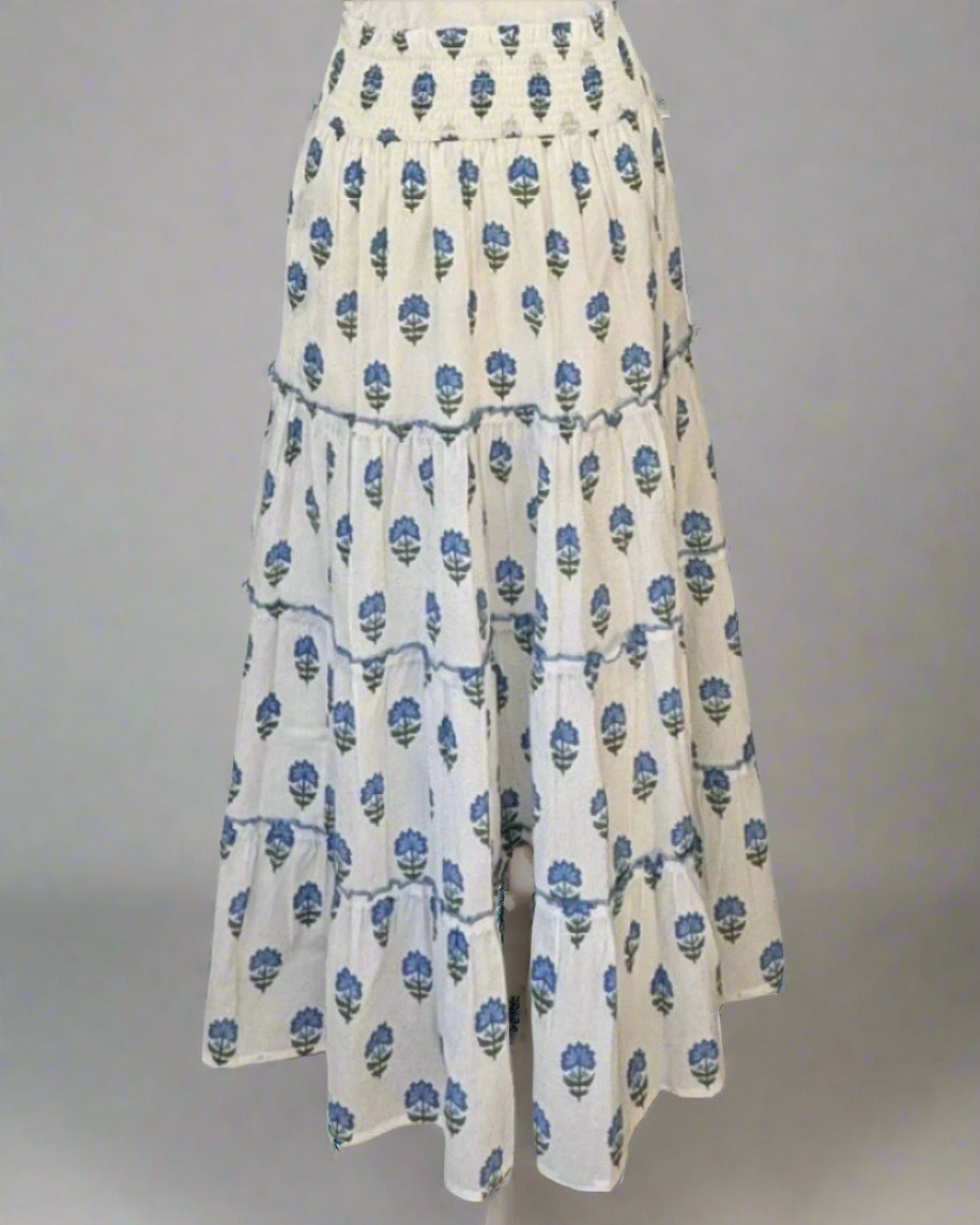 Boota print cotton skirt