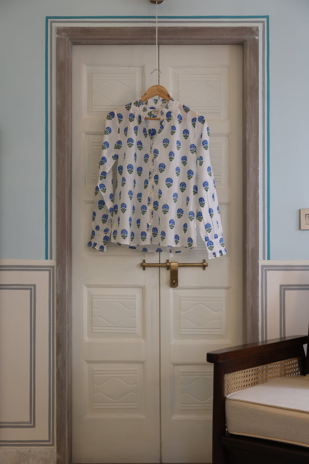 Boota print cotton shirt