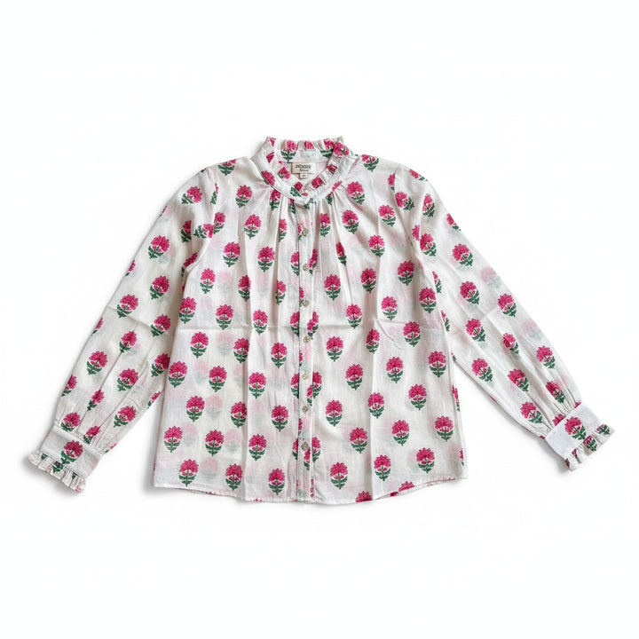 Boota print shirt - hot pink and green