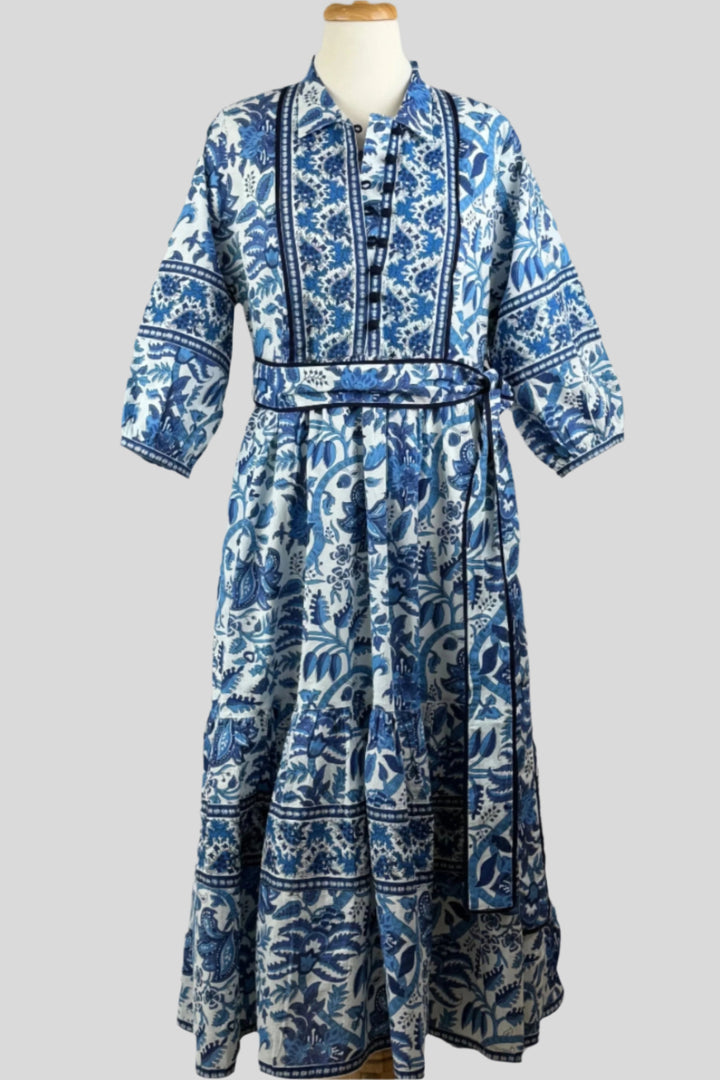 Neelkanth Print Dress - Blue