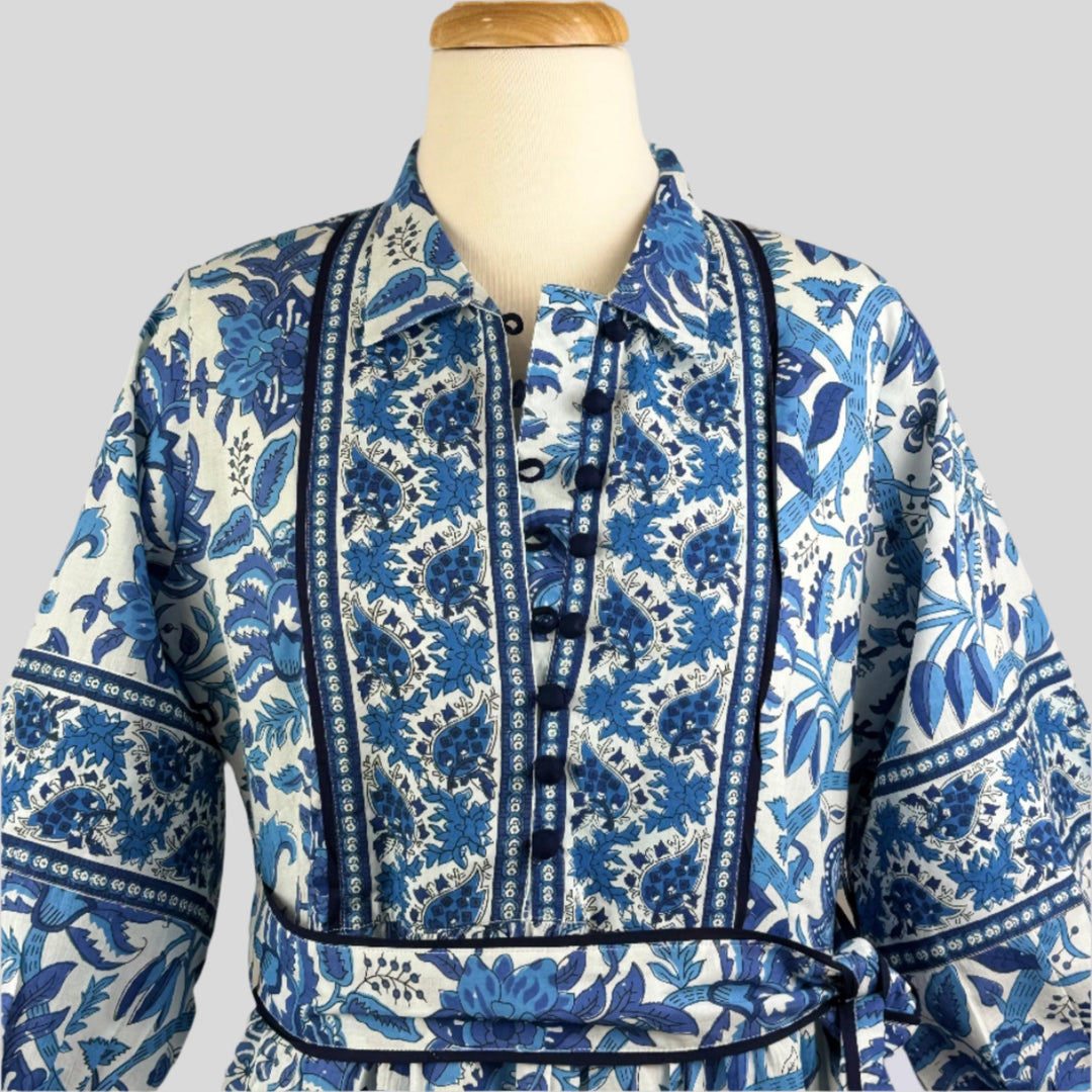 Neelkanth Print Dress - Blue